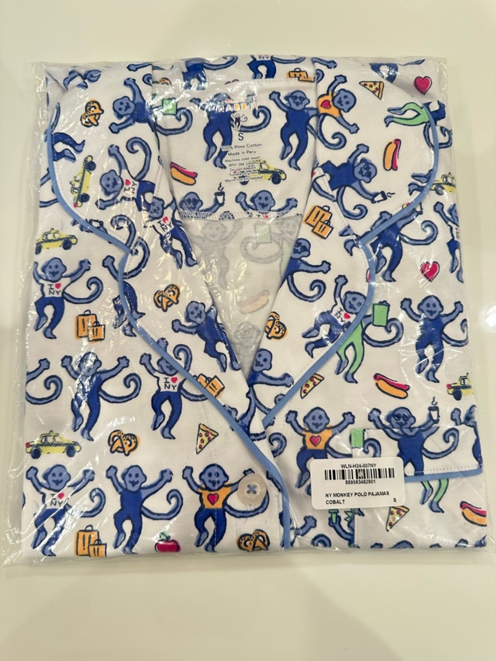 Roller Rabbit NY Monkey Polo Pajama Set
